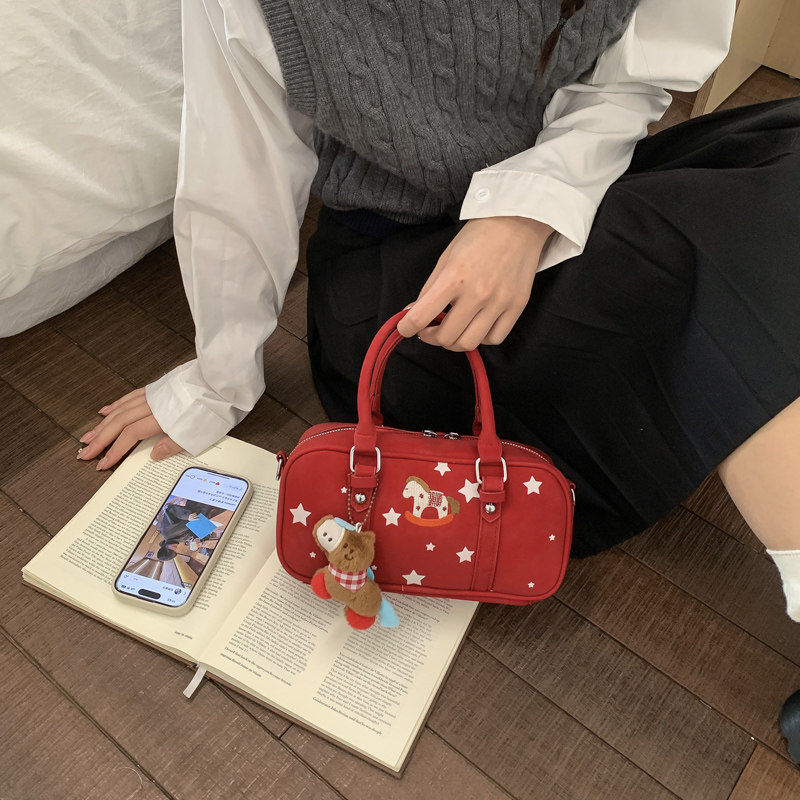 时髦洋气马年红色迷你包包女2026新款超火流行百搭单肩斜挎手拎包,箱包皮具/热销女包/男包,通用款女包,淘宝优惠券,粉丝福利购,淘宝优惠卷