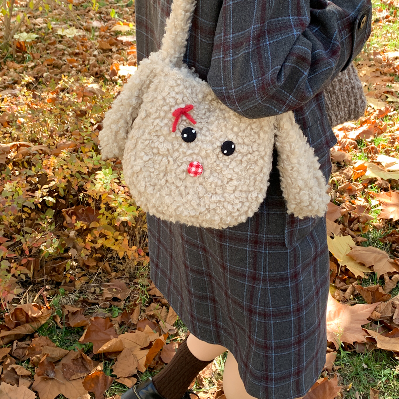 卡通可爱毛绒迷你包包女2025年秋冬新款送礼物儿童单肩斜挎手拎包