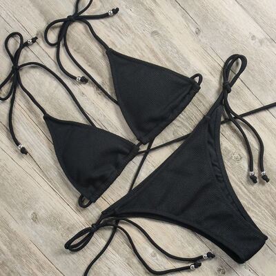 速发 Thog Bathig Suit Wo Swimwr Swiuit Sexy Bikii