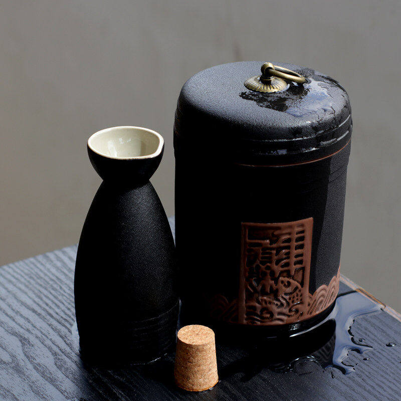 速发烫酒壶中用黄酒温壶套装烫酒壶家用酒具组套老家式年年有鱼锡