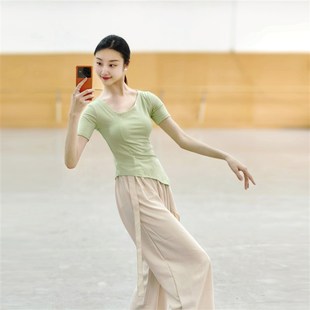 速发舞蕾功服瑜伽舞蹈服古典练形体上衣春夏芭舞艺考