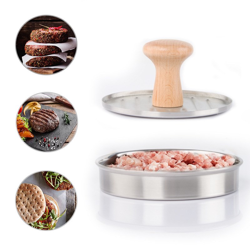 速发汉堡压肉器04不锈钢商用肉饼压模具宝宝牛肉饼米饭团压饼器