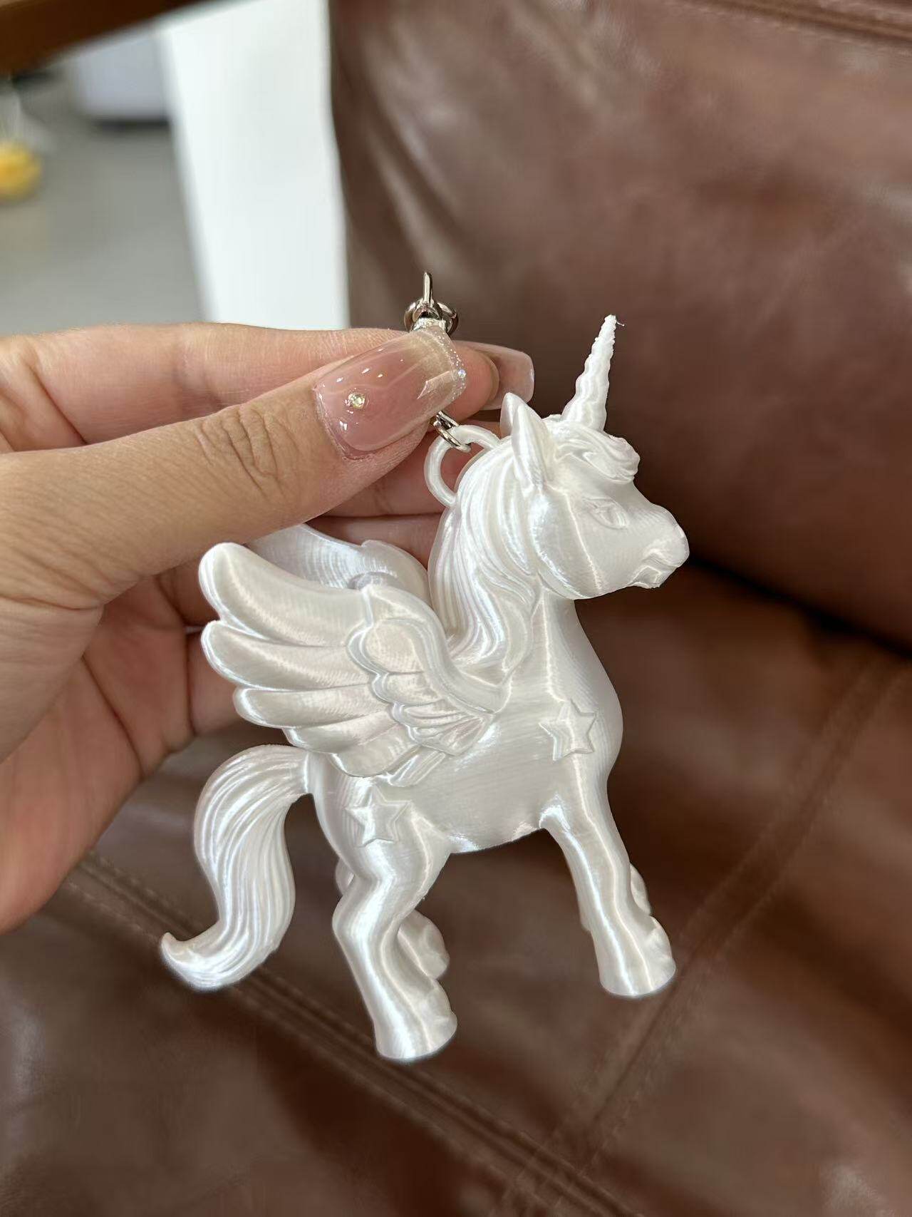 thumbnail for Pink Unicorn Keychain High Value 3D Printing Love Keychain Pony Pendant Girly Heart Cute INSf