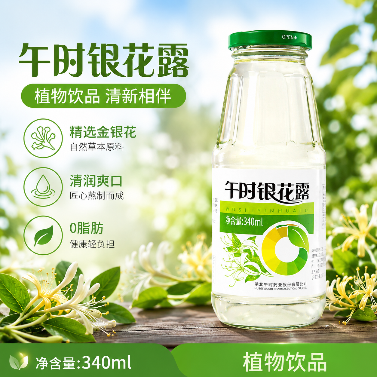 午时药业金银花露火锅搭子凉茶清热解暑渴饮料去下火草本植物饮品