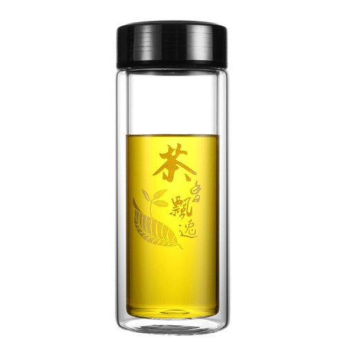 YZY/渊之源双层喝水泡茶玻璃杯