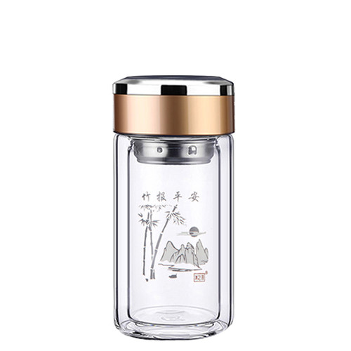 高硼硅玻璃双层泡茶杯