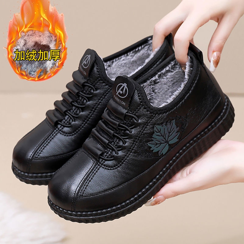 二棉鞋防水防滑雪地靴奶奶棉鞋