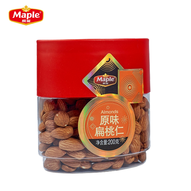 枫叶盐焗扁桃仁200克原味送亲戚送朋友办公下午茶休闲零食
