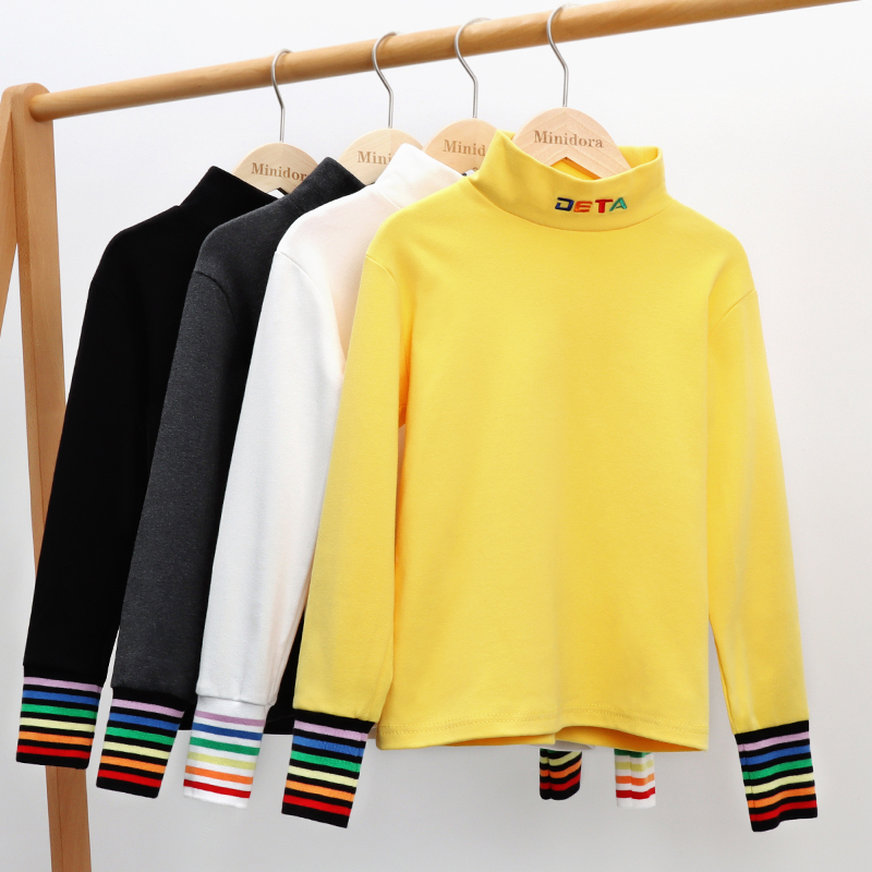 一体绒t恤加厚保暖中领打底衫