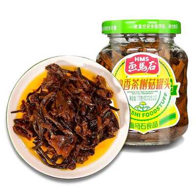 画马石油香茶树菇罐头170g佐餐配粥小菜方便速食罐装下饭小吃即食