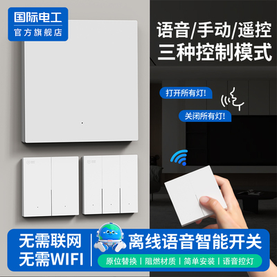 国际电工官方正品语音无线开关