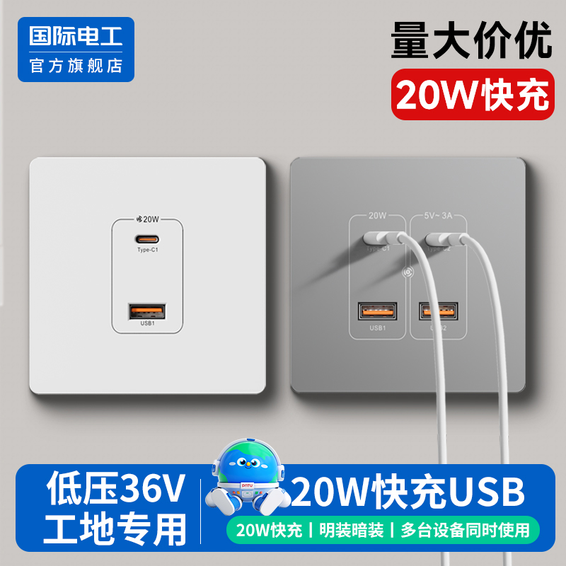 国际电工官方正品20W快充usb