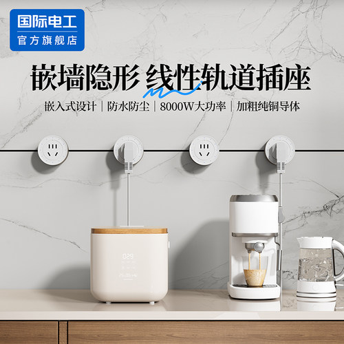 国际电工官方正品线性轨道插座