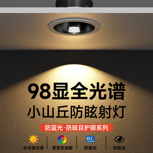 商用全光谱护眼服装店专用射灯led嵌入式75mm防眩筒灯客厅无主灯