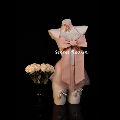 秘境「粉莓云朵」性感睡裙蝴蝶结女仆蕾丝内衣情调诱惑纯欲风qqny