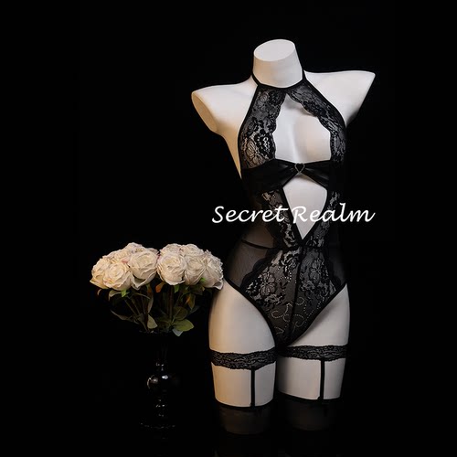 秘境「诡计多端」性感睡衣蕾丝连体衣镂空透视免脱内衣纯欲风qqny