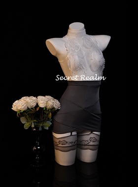 秘境「金秘书」性感睡裙蕾丝制服镂空内衣情调诱惑连体裙纯欲qqny