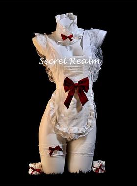 秘境「甜心糖果」性感女仆cos制服纯欲可爱蕾丝蝴蝶结睡裙qqny