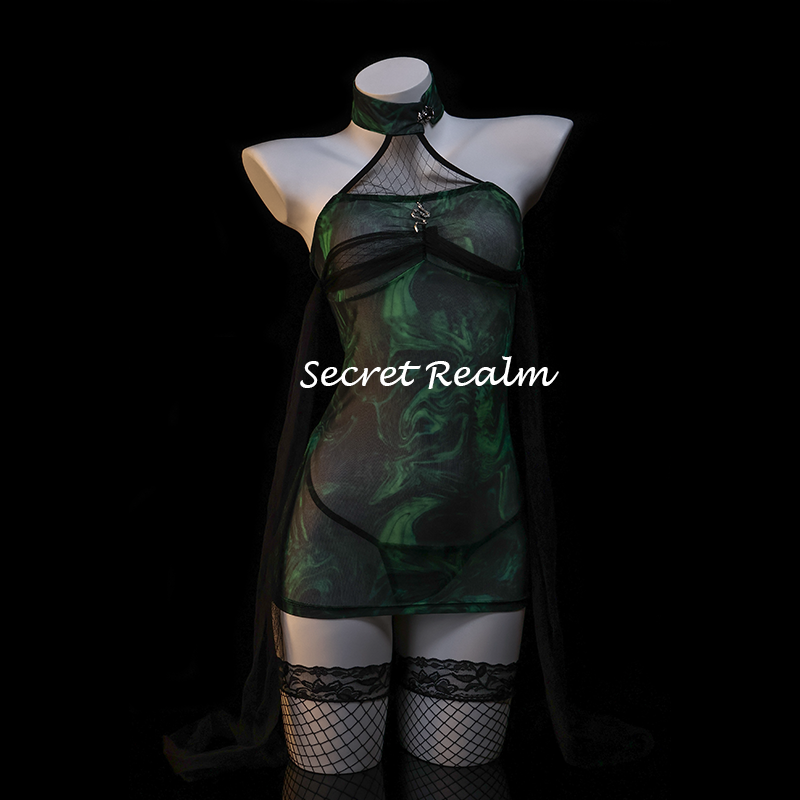 秘境「东方之美」性感旗袍睡裙蕾丝透视吊带绑带包臀裙纯欲风qqny