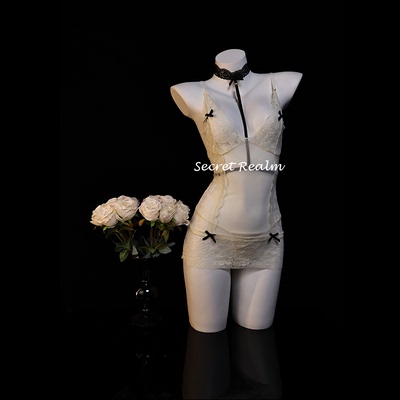 秘境「半糖晚风」性感睡裙蕾丝镂空透视内衣情调诱惑纯欲风qqny