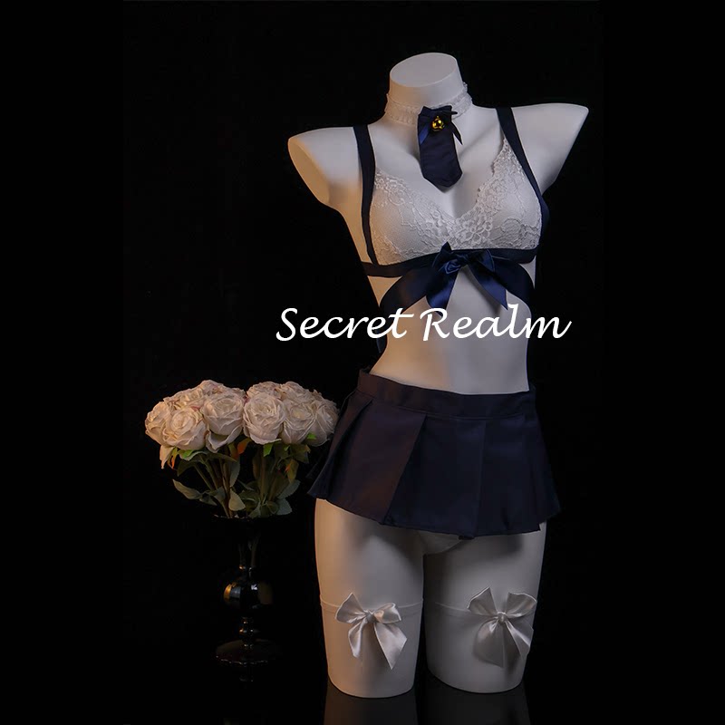 秘境「青空学妹」蕾丝JK水手服cos约会战袍情趣制服qqny内衣纯欲