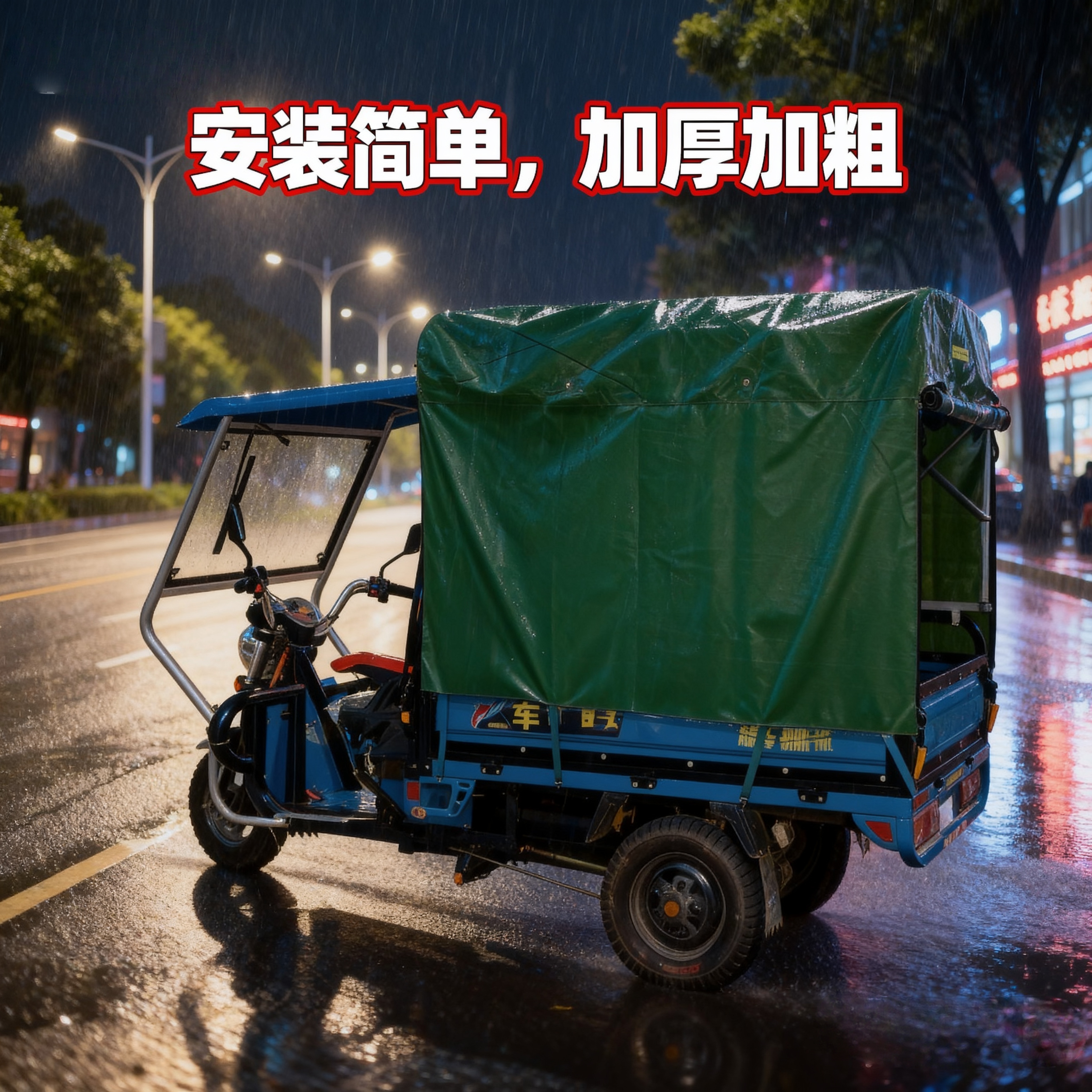 电动三轮车厢雨棚折叠棚移动推拉