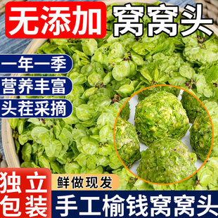 榆钱窝窝头新鲜槐花窝窝当季榆钱子菜团子粗粮早餐代餐速食半成品