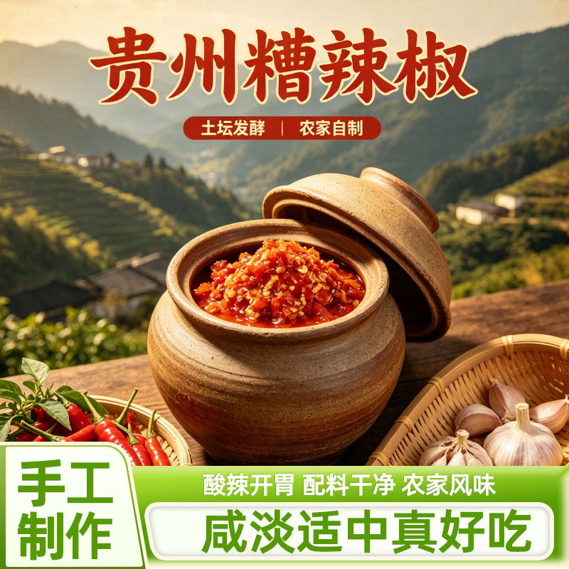 贵州人都要吃的糟辣椒酱下饭菜