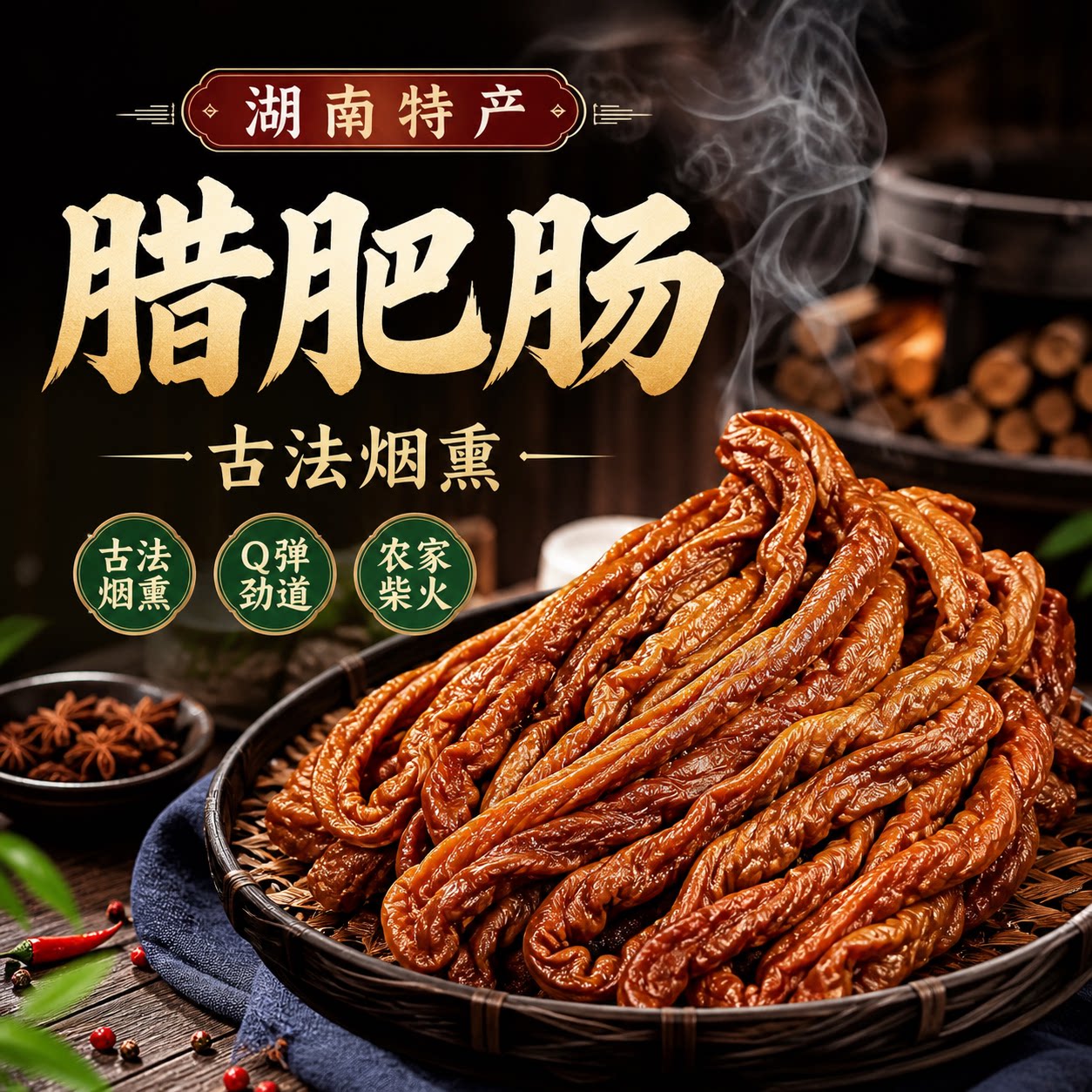 商超热卖王腊肥肠农家特色腊味