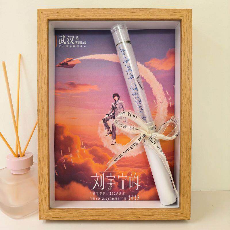 刘宇宁武汉演唱会门票收纳相框