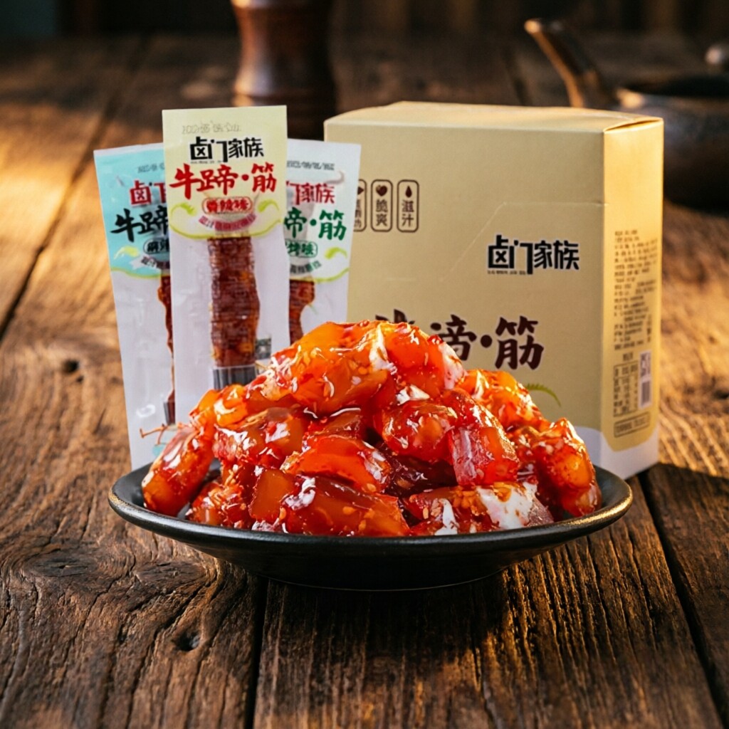 浓郁肉香秘制卤香交织软糯筋头巴脑休闲零食牛蹄筋麻辣味零食