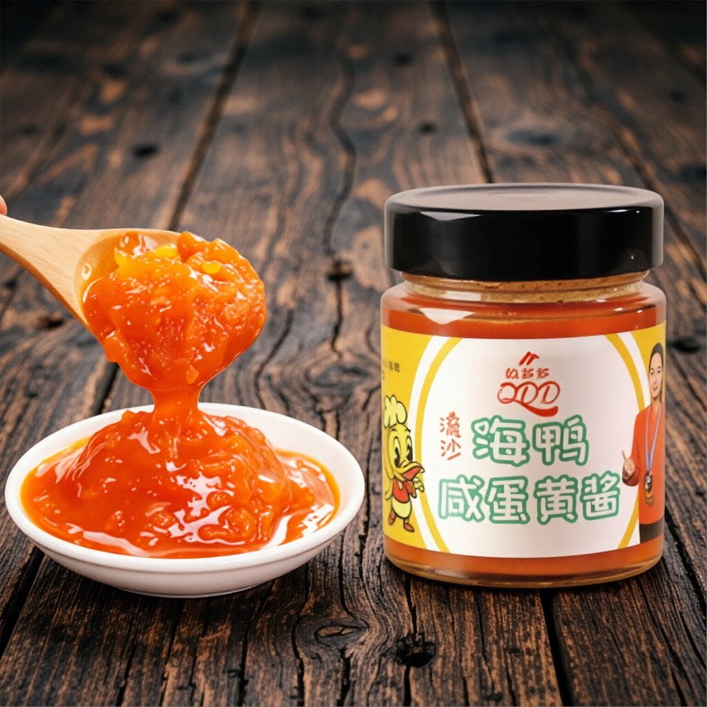 网红海鸭蛋黄酱商用 焗虾焗蟹拌饭拌面酱 即食海鸭咸蛋黄酱包邮图片