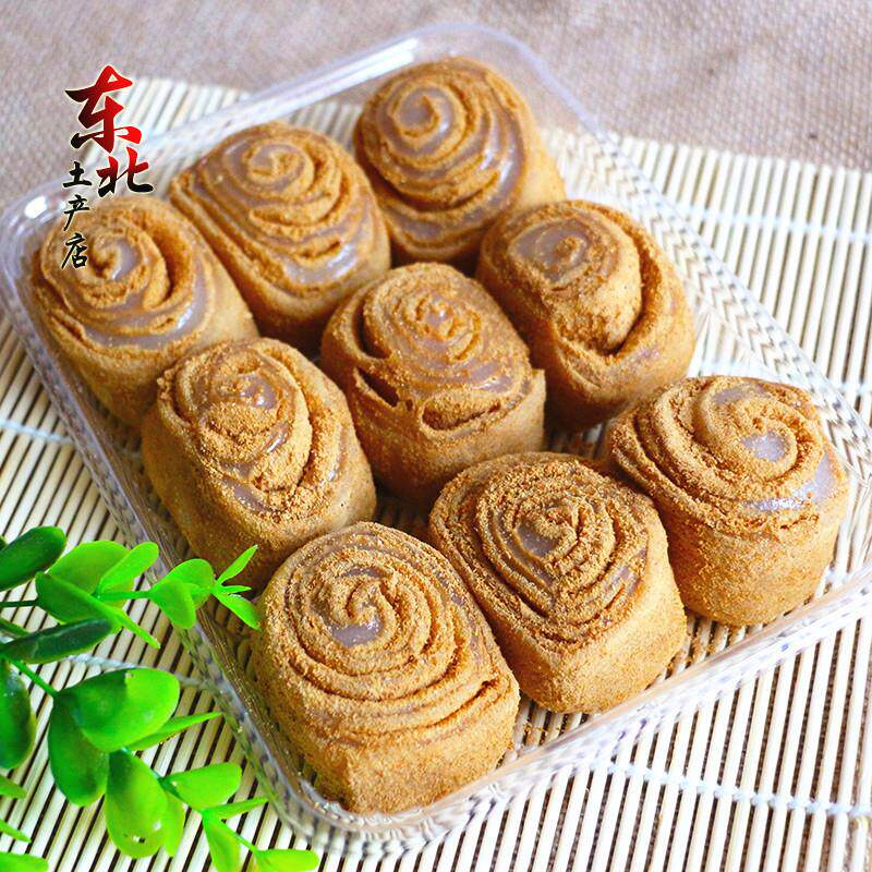 东北特产小吃驴打滚豆面卷子打糕糯米糕餈粑小吃食品零食切糕450g