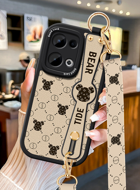 暴力熊适用OPPOReno13Pro手机壳轻奢女新款reno13防摔保护套硅胶opp0斜挎跨挂绳ren0手腕带13可背por高级软壳