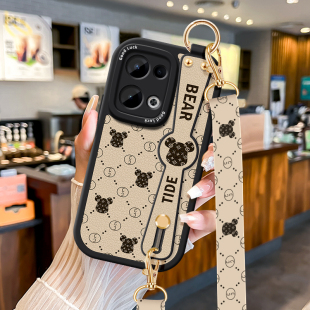 暴力熊适用OPPOReno13Pro手机壳轻奢女新款reno13防摔保护套硅胶opp0斜挎跨挂绳ren0手腕带13可背por高级软壳