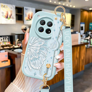 适用一加Ace3V挂绳手机壳1+12新女款Oneplus斜挎11R蝴蝶1+11腕带AcePro高级感Ace可背跨2V防摔保护套挂脖软壳