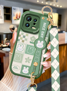 春天绿色适用小米13Pro挂绳12S手机壳12斜挎10S保护套mi可背带11青春女款10跨12X腕带Civi3防摔Por全包软壳