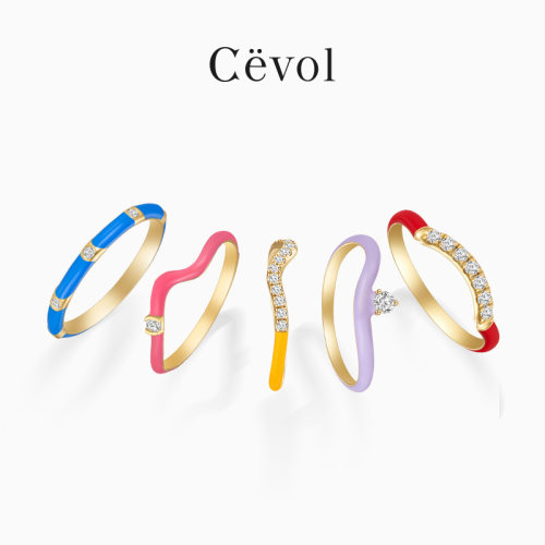 【博主同款】Cevol新奢钻石Sweety系列k金彩色培育钻石戒指百搭女