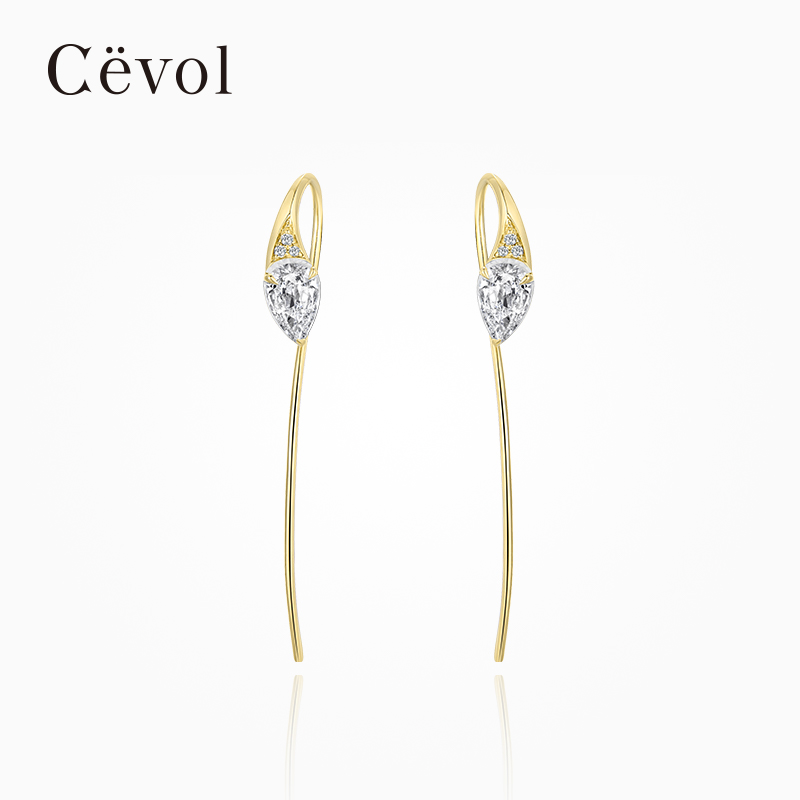 培育钻石曜蛇系列18K金灵蛇耳