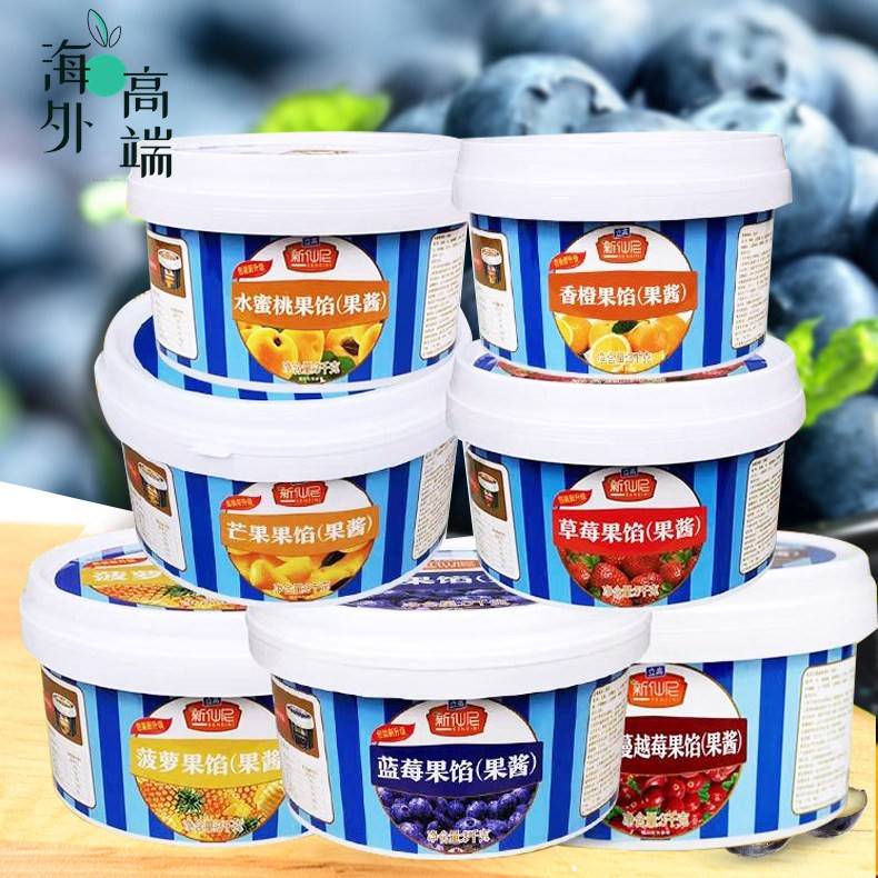 立高新仙尼芒果果馅3kg 水果蛋糕用果酱 草莓蓝莓柑橘樱桃菠萝馅图片