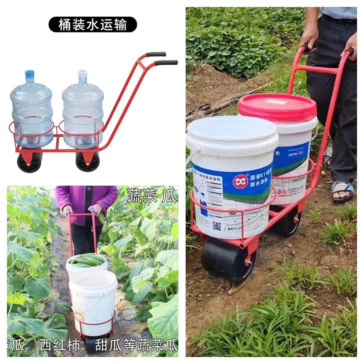 大动棚采蔬人菜瓜果移采摘车1黄瓜西红柿运输手推拉懒汉车摘工具