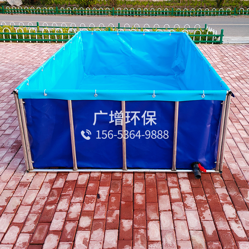 帆布鱼池加c厚方形养鱼池带支架锦鲤鱼池防水大型塑料帆布蓄水池