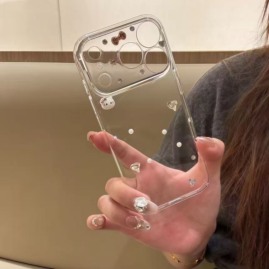 豹纹kitty手机壳diy苹果17promax手机壳少女HelloKitty水钻iPhone15保护套高级14壳13promax新款12网红16pro