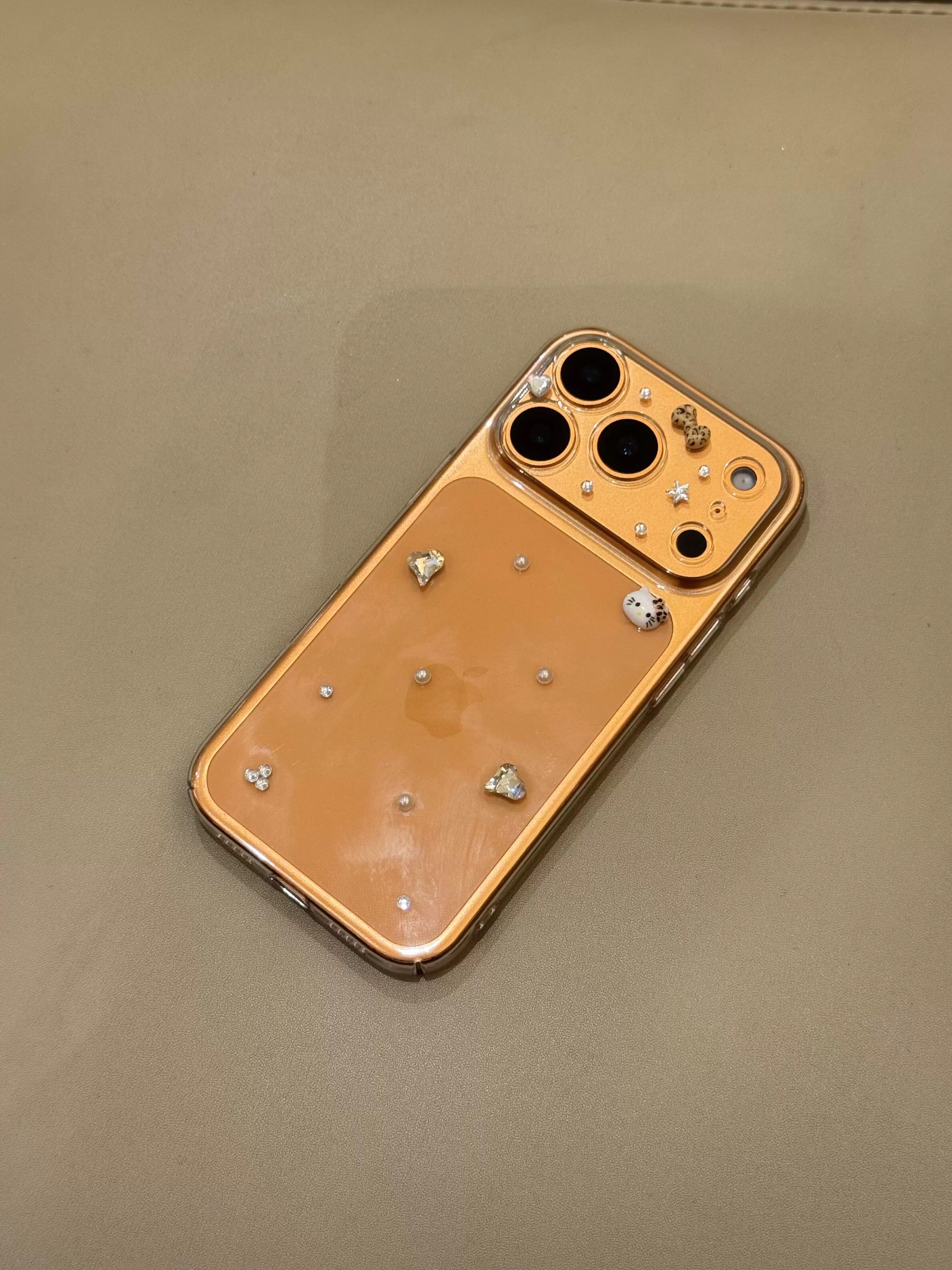 透明立体豹纹kitty上度适用苹果17promax手机壳女款iPhone16保护套15透明高级感14创意diy精孔极简全包防摔硬