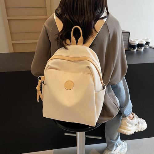 双肩包女士2025新款旅行牛津布轻便小背包百搭时尚大容量通勤书包