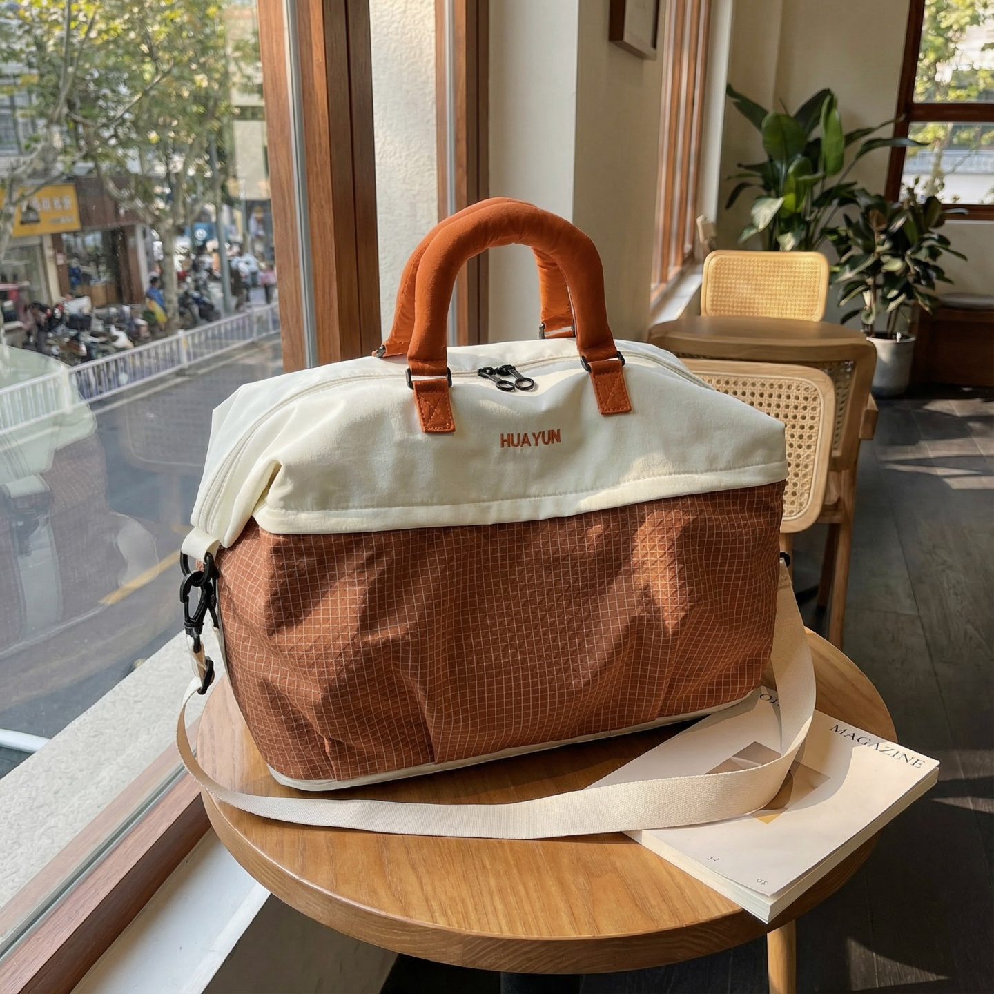 大容量短途出差行李包干湿分离手提旅行包轻便待产收纳运动健身包