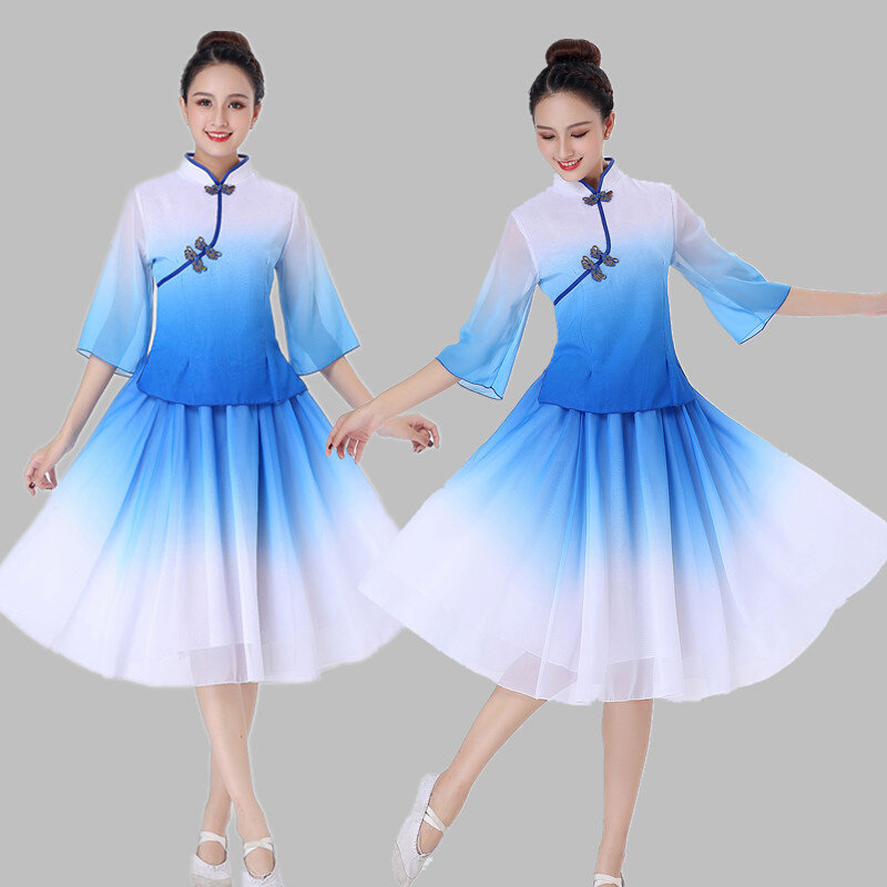 追忆1911荷花奖五四青年装女民国学生装雏菊舞蹈演出服艺考舞台妆