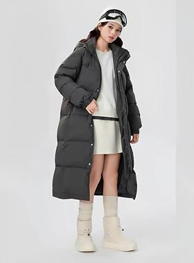 cv凸乆鸟羽绒服男女超长款过膝加厚冬情侣宽松外套中戏官方旗舰店