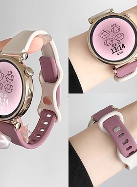 小蛮腰蝴蝶扣适用Galaxy三星手表Watch8/7/6/5/4表带硅胶反扣ultra高级5pro腕带智能watch8classic男女运动夏