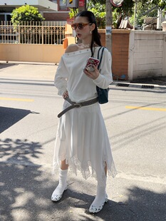 不规则剪裁时髦蕾丝花边半身裙 」MMFISH 26Q009 2.24春夏新品 「